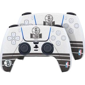 Skinit Decal Gaming Skin Compatible with PS5 Controller - Officially Licensed NBA Brooklyn Nets Distressed Design