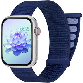 AMSKY Sport Nylon Loop Band Compatible with Apple Watch Bands 38MM 40MM 41MM 42MM 44MM 45MM 46MM 49MM Women Men,Hot Pink Adjustable Straps for iWatch Band Series 10 SE 9 8 7 6 5 4 3 2 Ultra