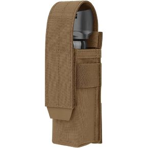 KRYDEX Flashlight Holster, Molle OC/Mace Spray Holder Adjustable Torch Carrier Multitool Case with Molle and Belt Loop