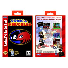 Sonic ™ & Knuckles | (SGR) Sega Genesis - قضية اللعبة فقط - لا توجد لعبة
