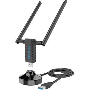 Blueshadow AC1300 USB WiFi Adapter - 2.4G/5G Dual Band Wireless Network Adapter for PC Desktop, MU-MIMO WiFi Dongle, USB 3.0, Supports Windows11/10/8/7/Vista/XP, /Mac OS X 10.5-10.15