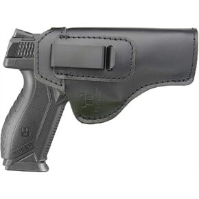 الحافظة الجلدية IWB لداخل حزام الخصر الخفي نوبات: Ruger American 9mm / 45 Auto Pistol (الحجم الكامل) أو مسدسات متشابهة الحجم