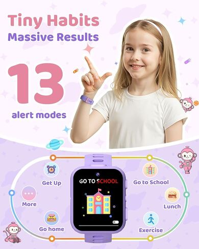 Smart Watch for Kids, Kids Watch with 2 Cameras, 30 Puzzle Games, Learning Cards, Video Music Player, Audiobooks, Pedometer, Alarm Clock, Torch, Birthday Gifts Toys for Kids Girls 4-10 in Saudi Arabia