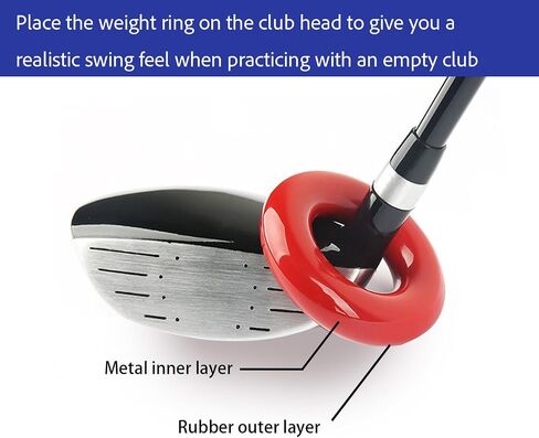 Golf Swing Weights Stripe Golf Club Weight for Practice, Training and Warm Up Golf Accessory Equipment Tool for Golf in Saudi Arabia