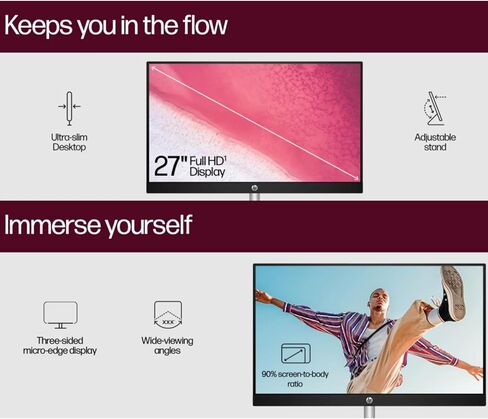 HP All-in-One Desktop Computer, 27" FHD Touch Screen, Intel 12-core Ultra 7 155U, Intel IrisX Graphics, 32 GB DDR5, 1 TB SSD, Wired KB & Mouse, Windows 11 Pro,Office Lifetime License w/RH-Accessories in Kuwait