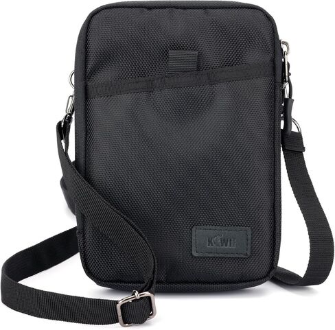 KIWIFOTOS Travel Cell Phone Pouch Belt Pouch, Dual Phone Holster Crossbody Bag with Shoulder Strap for iPhone 16 15 14 Pro Max Case Holder with Neck Lanyard Smartphone Walking Passport Wallet in Saudi Arabia