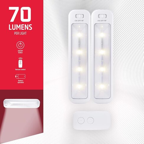 Energizer Wireless 10in. LED Bars, 3 Pack, Remote Controlled, 70 Lumens Each, Soft White, Battery Operated, No Wiring, Easy to Install, Add Light Where You Need It Most, 44575 in Saudi Arabia