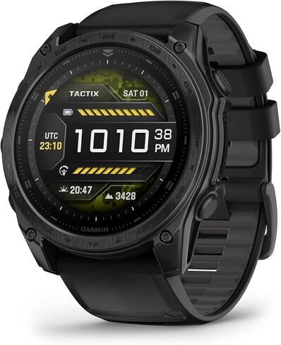 Garmin Tactix 8 51mm Solar Charged Display Smart Watch, Built-in Flashlight, 48 Days Battery Life, Premium Tactical GPS Smartwatch, Includes Applied Ballistics Ultralight Solver Bundle in Saudi Arabia