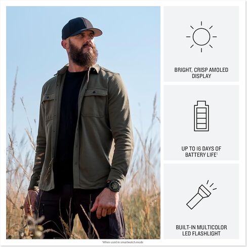 Garmin Tactix 8 51mm Solar Charged Display Smart Watch, Built-in Flashlight, 48 Days Battery Life, Premium Tactical GPS Smartwatch, Includes Applied Ballistics Ultralight Solver Bundle in Saudi Arabia