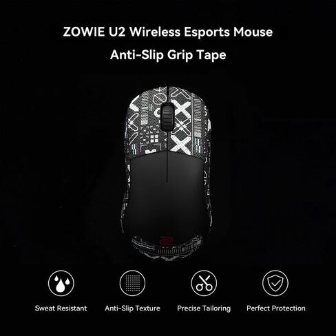 شريط قبضة الانزلاق الماوس ، ملصق مقاوم للعرق Zowie u2 اللاسلكية الماوس (اللون: 9) in Kuwait