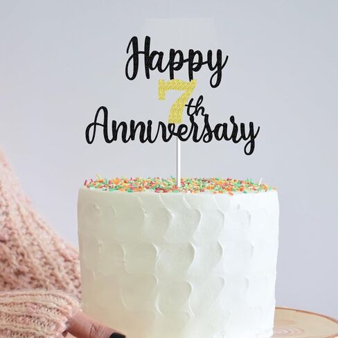 Happy 40th Anniversary Cake Toppers Glitter, Cheers To 40 Years Old Party Decorations 40 Year Anniversary Cake Decor, Forty Theme Cake Decorations For Wedding Birthday Company Anniversary(Black Gold) in Saudi Arabia