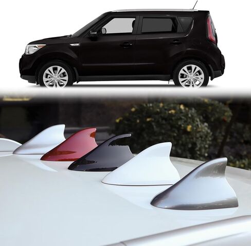 Ramble- for KIA Soul-(2010-2016) | Automotive Roof Antenna Mast Replacement, Car Modification, Functional Shark Fin Cover (Black) in Saudi Arabia