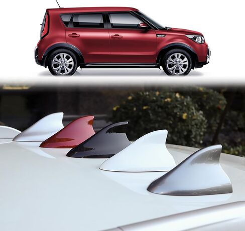 Ramble- for KIA Soul-(2010-2016) | Automotive Roof Antenna Mast Replacement, Car Modification, Functional Shark Fin Cover (Black) in Saudi Arabia