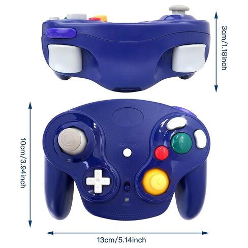 Icelily Upgrade Wireless Game Controller with Adapter Compatible for Nintendo Gamecube Retro GC NGC - Silver in Kuwait