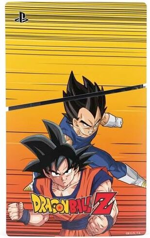 Skinit Decal Gaming Skin Compatible with PS5 Slim Disk Console - Officially Licensed Dragon Ball Z Goku & Vegeta Design in Saudi Arabia