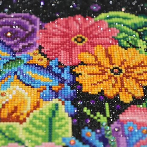naimoer الفراشة الماس اللوحة الزهور مجموعات للبالغين، diy 5d فراشة الماس اللوحة مجموعات جولة الحفر الكامل الماس الفن مجموعات الزهور صورة الفنون الحرفية للمنزل جدار الفن ديكور 11.8x15.8 بوصة in Kuwait