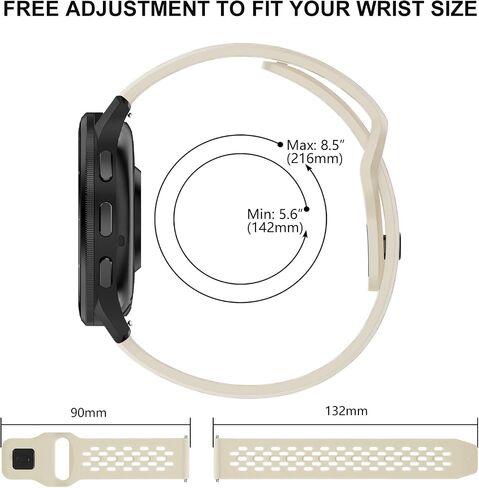 Breathable Bands Compatible with Garmin Venu 3S/Venu 2S/Vivoactive 4S/Vivomove 3S,18mm Silicone Watch Strap Soft Replacement Wristband for Garmin Forerunner 255S/255S Music/265S Women Men in Saudi Arabia