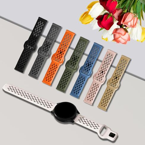 Breathable Bands Compatible with Garmin Venu 3S/Venu 2S/Vivoactive 4S/Vivomove 3S,18mm Silicone Watch Strap Soft Replacement Wristband for Garmin Forerunner 255S/255S Music/265S Women Men in Saudi Arabia
