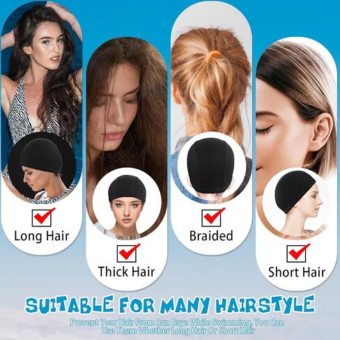 24 Pieces Elastic Swim Cap Bulk Comfortable Fabric Swimming Hat Elasticity Swimming Pool Cap Lightweight Bathing Caps for Women Men Kids Multi Color Unisex, Not Waterproof in Saudi Arabia