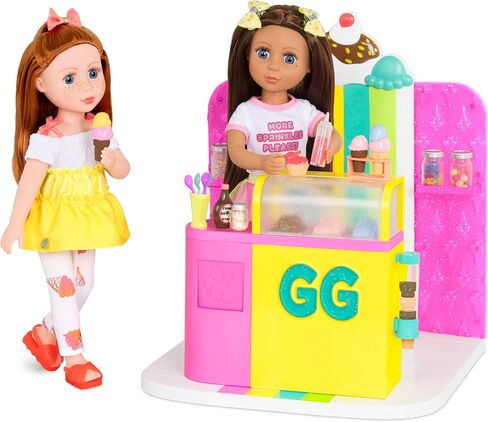 Glitter Girls – 14-inch Poseable Doll Set – Brown Hair & Brown Eyes – Christmas Tree, Holiday Ornaments & Outfit – Toys for Kids 3 Years+ – Eve & GG Holiday Tree Playset in Kuwait