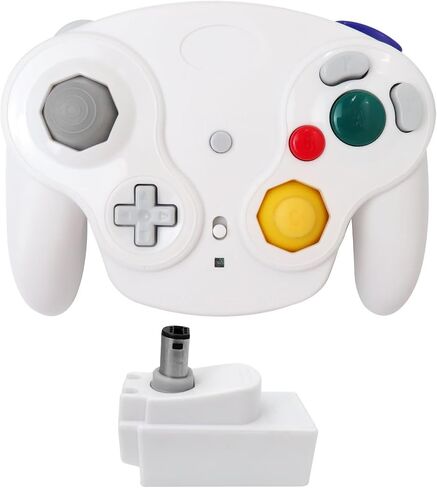 KOGUNXU Wireless Controller for NGC With Adapter Gamepad Replacement Fit for Nintend GameCube, Precision Control (White) [video game] in Saudi Arabia