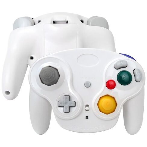 Icelily ترقية وحدة التحكم اللاسلكية مع جهاز استقبال متوافق مع Nintendo Gamecube - White in Kuwait