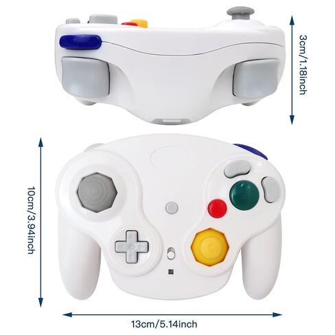 Icelily ترقية وحدة التحكم اللاسلكية مع جهاز استقبال متوافق مع Nintendo Gamecube - White in Kuwait