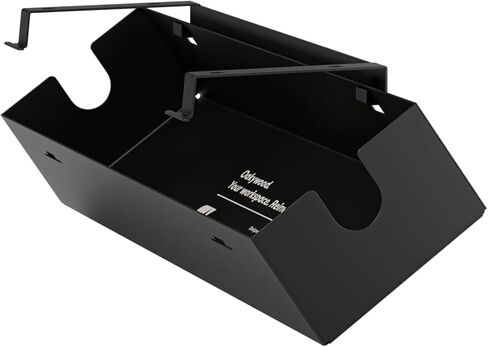 Oakywood - Underdesk Cable Management - Cable Duct Black for Desk, Table, Standing Desk - Hinged, Made of Metal - 15.5 x 60 x 10 cm - White in Kuwait