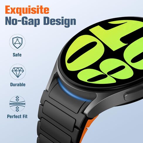 لا يوجد فرقة مغناطيسية لا توجد فجوة متوافقة مع Samsung Galaxy Watch 7/6/5/4/Fe 40mm 44mm/Galaxy Watch 4 6 Classic 47mm 46mm 43mm 42mm/Watch 5 Pro 45mm ، in Kuwait