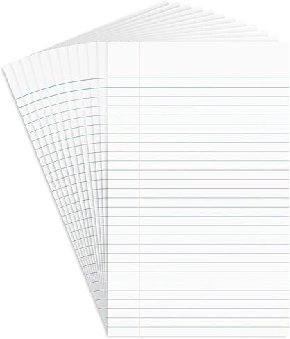 Staples 246801 دفاتر ملاحظات 8.5 بوصة × 11 بوصة كناري ضيق 50 ش./وسادة 12 وسادة/عبوة (11296) in Saudi Arabia