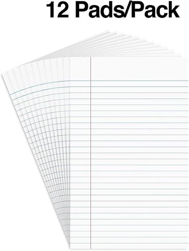 Staples 246801 دفاتر ملاحظات 8.5 بوصة × 11 بوصة كناري ضيق 50 ش./وسادة 12 وسادة/عبوة (11296) in Saudi Arabia