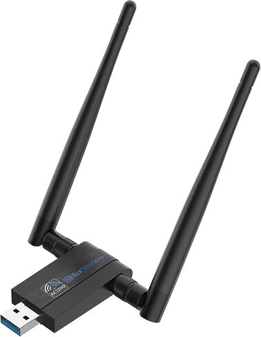 Blueshadow AC1300 USB WiFi Adapter-2.4G/5G محول الشبكة اللاسلكية مزدوجة النطاق المزدوج لأجهزة الكمبيوتر الشخصية ، MU-MIMO WiFi Dongle ، USB 3.0 ، يدعم Windows11/10/8/7/Vista/XP ،/Mac OS X 10.5.15 in Kuwait
