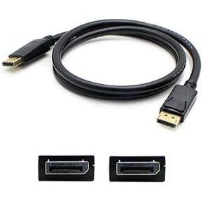 الطرز الإضافي على الإضافة ، l displayport ذكر إلى كابل أسود من الذكور ، 3 أقدام.