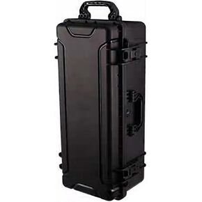 Large Hard Case with Foam, Portable Rolling Hard Case with Wheels, Waterproof Shockproof Dustproof, Suitable for Cameras, Lenses, Camcorder, Instrument, Telescopes (14" L x 10" W x 22" H)