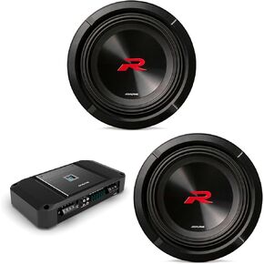Alpine (2) R2-W8D4 8 "R-Series Sub W/ R2-A150M Mono Amp Bundle