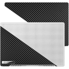 ArmorSuit MilitaryShield Black Carbon Fiber Skin Vinyl Wrap for ASUS ROG Zephyrus G14 [14 inch] (2020-2021) - Lid