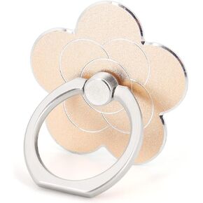 LaMignonne Cell Phone Ring Holder Flower Finger Ring Grip Stand 360° Rotation 180° Flip Universal Kickstand Compatible with All Smartphones (Rose Gold)