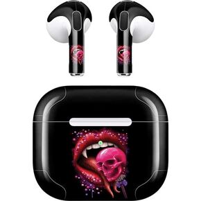 Skinit Decal Audio Skin Compatible with Apple AirPods (3rd Gen, 2021) - Sarah Richter Vampire Skull Lollypop by Sarah Richter Design