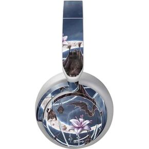 Skinit Decal Audio Skin Compatible with Surface Headphones - Originally Designed Gothic Moon with Bats and Flowers by Sarah Richter Design