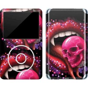 Skinit Decal MP3 Player Skin Compatible with iPod Classic (6th Gen) 80GB - Originally Designed Vampire Skull Lollypop by Sarah Richter Design