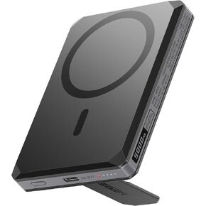 VEGER Magnetic Portable Charger, 5000mAh Foldable Wireless Charger iPhone with USB C to 20 W PD Fast Charging Cable, Magnetic Charger for iPhone 16/15/14/13/12 Series