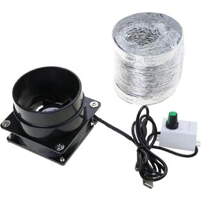 Exhaust Fan USB Adjustable Speed Solder Absorber Extractor Fan Pipe Duct Exhuast Fan with Pipe Tube Ventilation Fan