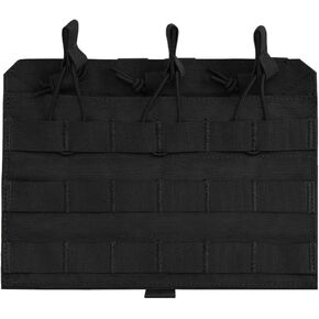 Front Panel 762 Triple Mag Pouch 4 Webbing Attach Molle System Elastic Band 1000D Nylon for Outdoor Training Suit Accessory