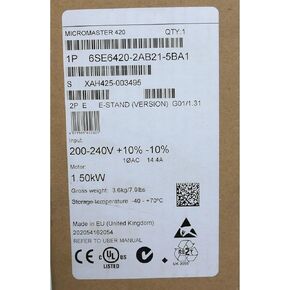 1pcs 6SE6420-2AB21-5BA1 New and Sealed in Box 6SE64202AB215BA1 1 Year Warranty