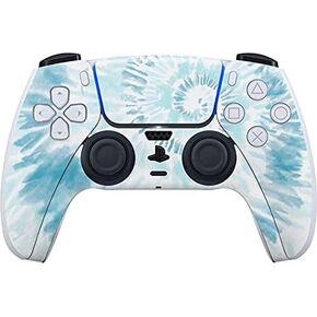 Skinit Decal Gaming Skin Compatible with PS5 Controller - Officially Licensed Liquid Blue Tie Dye Peace Heart Design