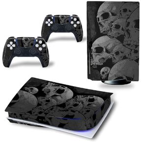 Vinyl Skin Sticker Decal Cover for PS5 Disk Version, Red Grimace PS5 Console and Controllers Skin