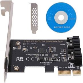 PCI-E to SATA 3.0 Extension Card, PCI-E Cards PCI Express to SATA 3.0 2 Port SATA III 6Gbps Expansion Adapter Boards, for Large Chassis/Small Chassis