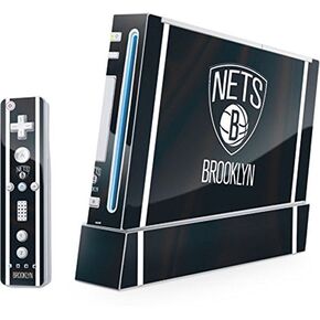 Skinit Decal Gaming Skin Compatible with Wii (Includes 1 Controller) - Officially Licensed NBA Brooklyn Nets Jersey Design