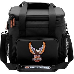 Harley-Davidson Embossed Vivid Bar & Shield Eagle Soft Sided Cooler, Black