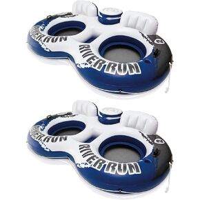 Intex River Run II 2-Person Water Tube with Cooler and Connectors (2 Pack)
